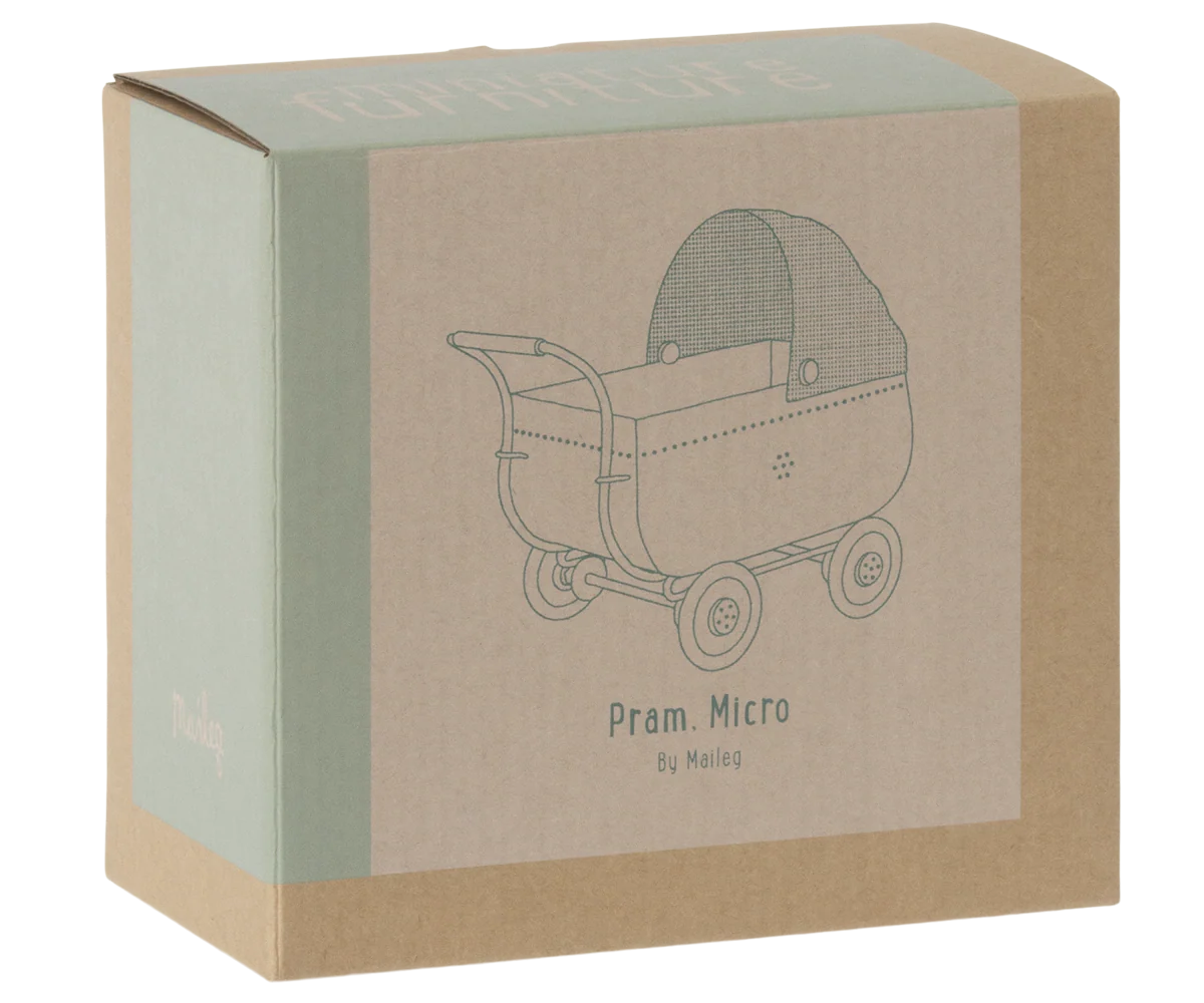 Maileg Pram Micro Blue