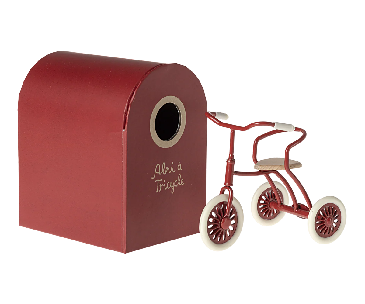 Maileg Abri a Tricycle Mouse Red