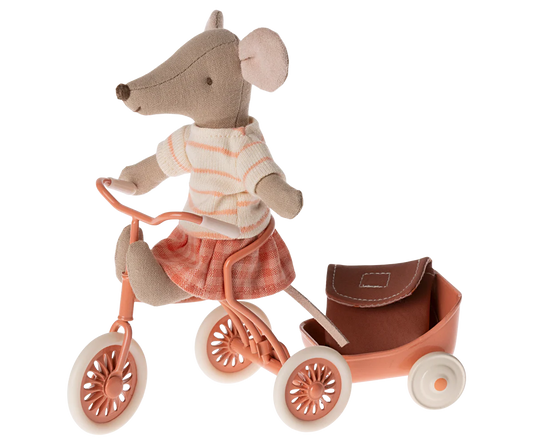 Maileg Tricycle Mouse Big Sister Coral