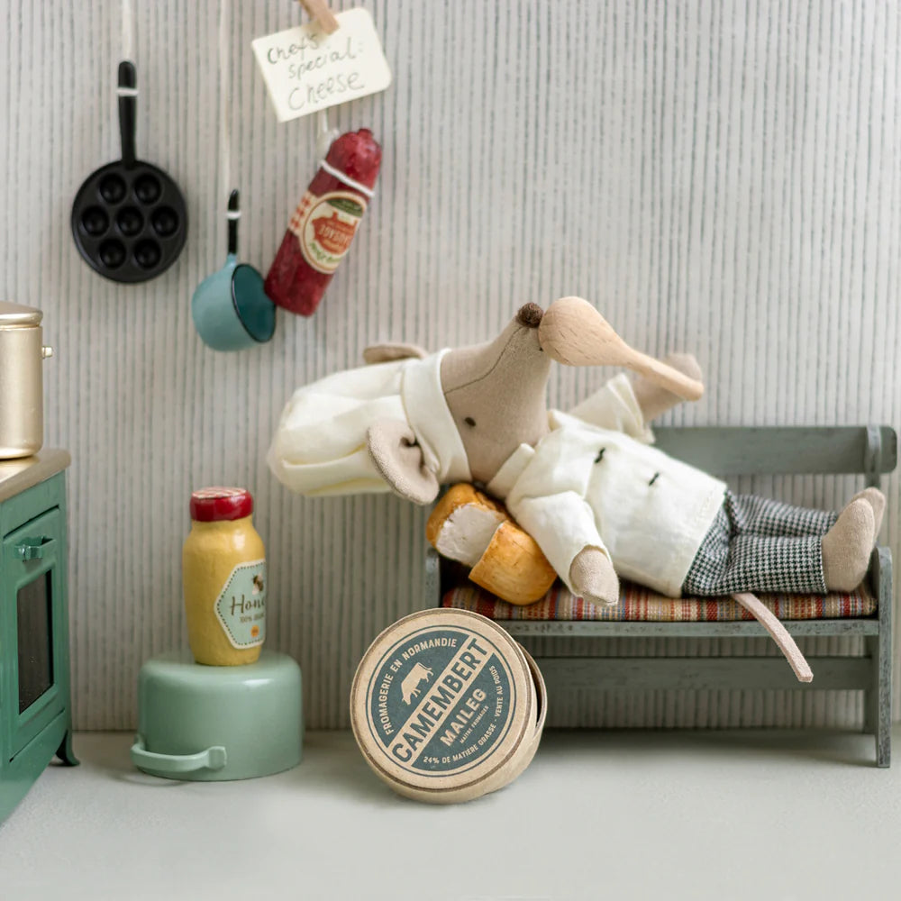 Maileg Chef Mouse with Pot & Spoon
