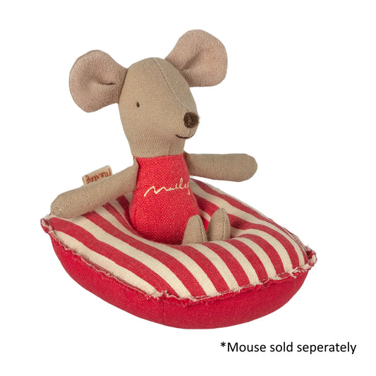 Maileg Small Rubber Boat Mouse Red Stripe