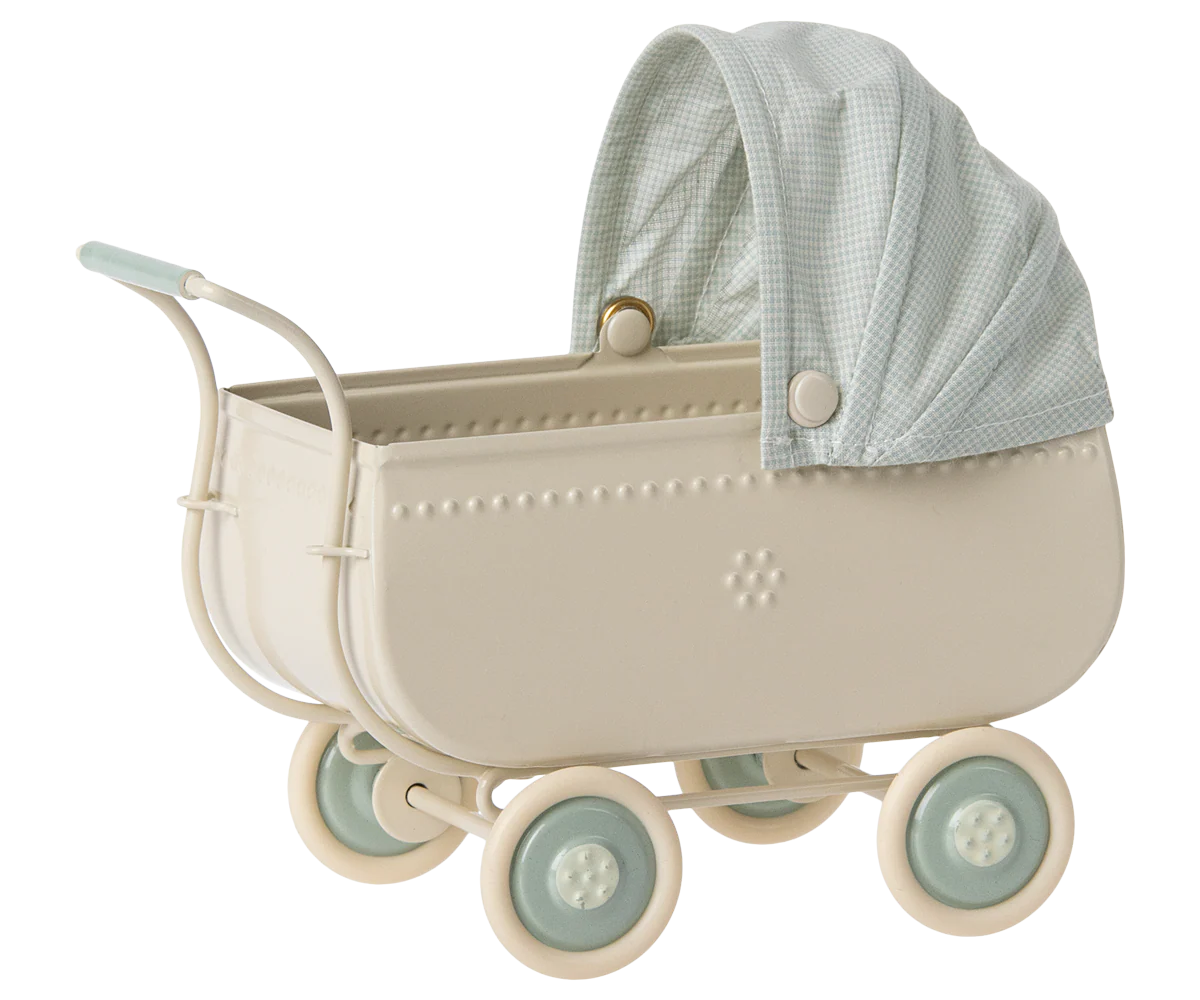 Maileg Pram Micro Blue