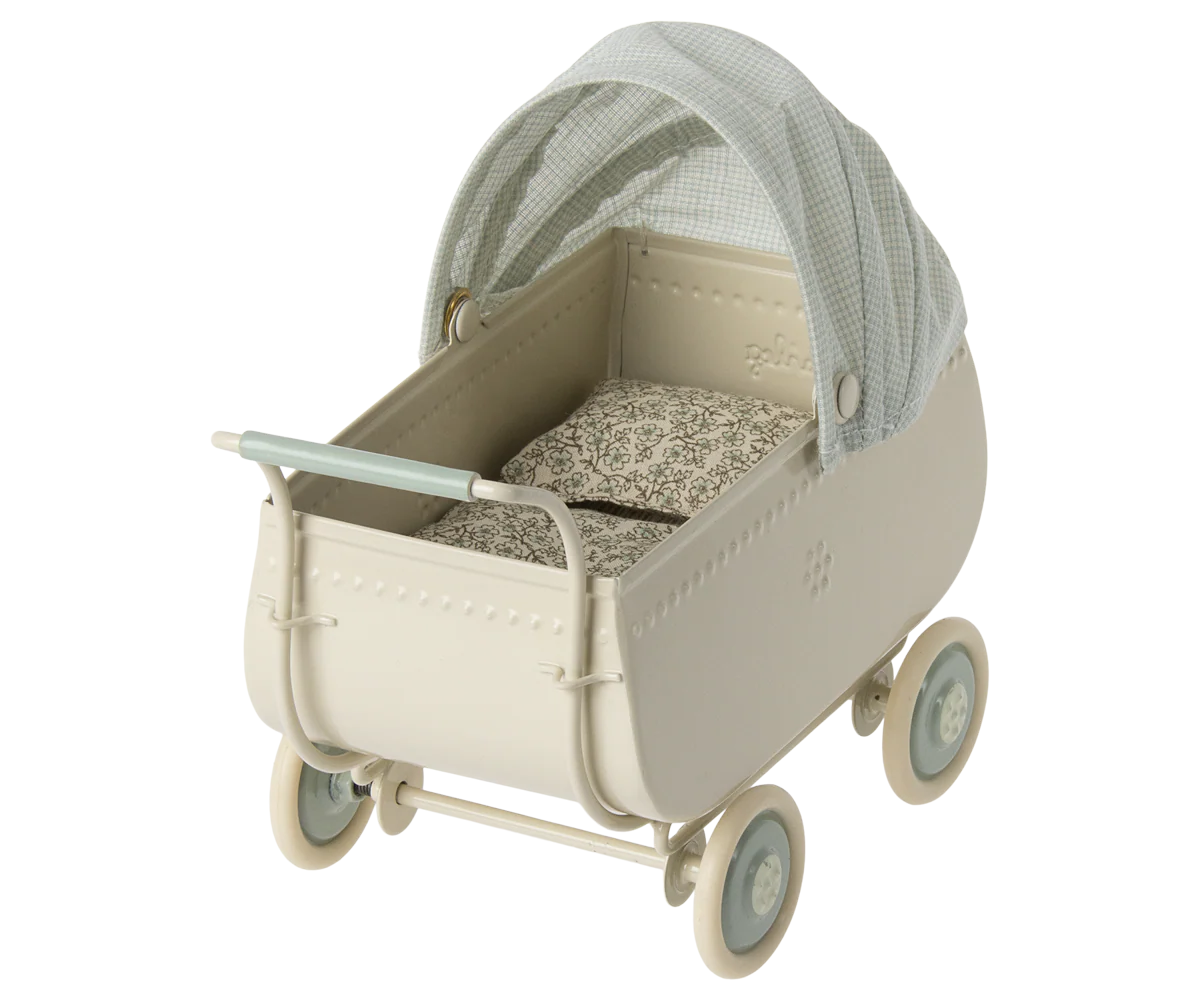 Maileg Pram Micro Blue
