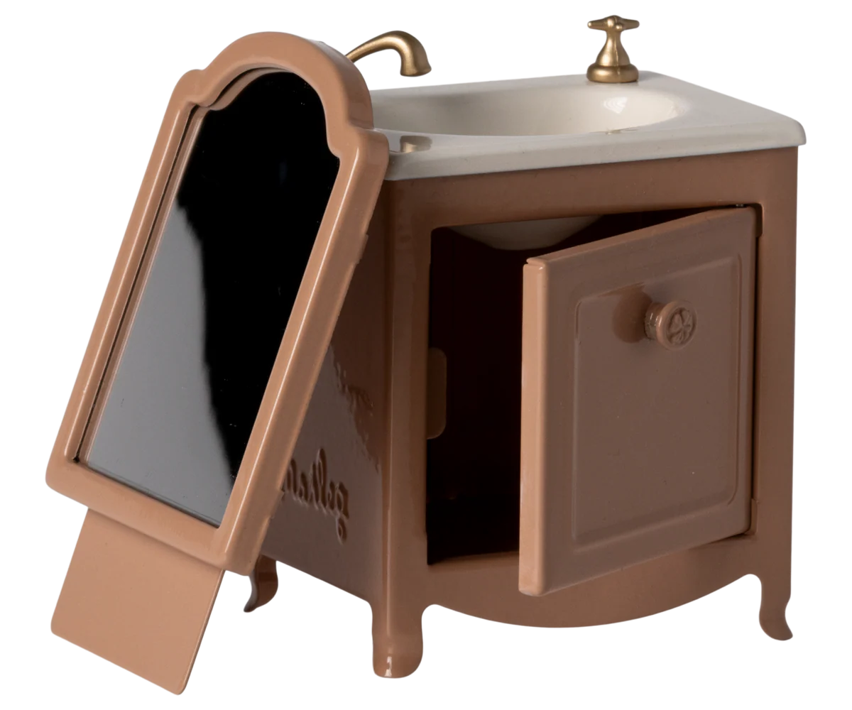 Maileg Sink Dresser Mouse Dark Powder