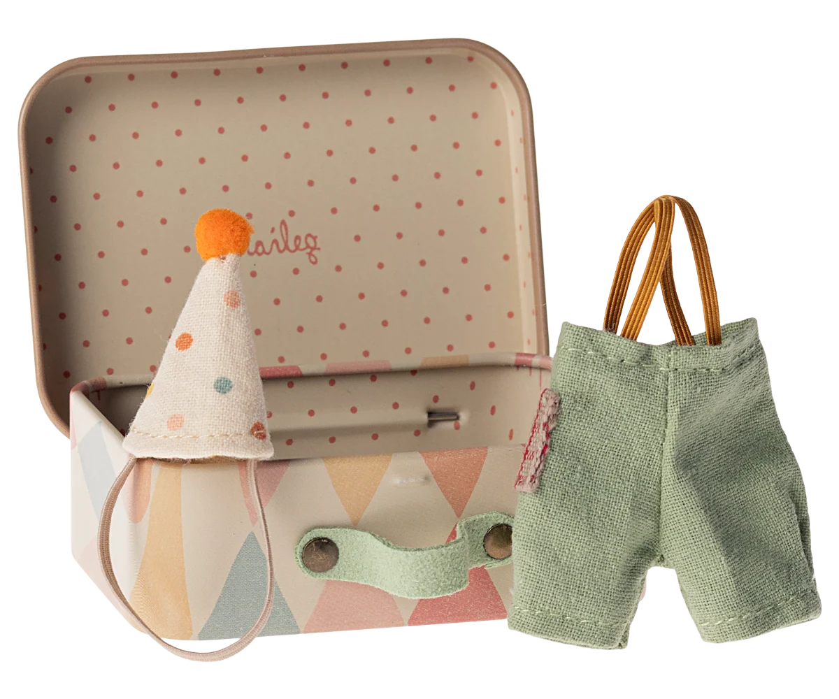 Maileg Clown Clothes in Suitcase Little Brother