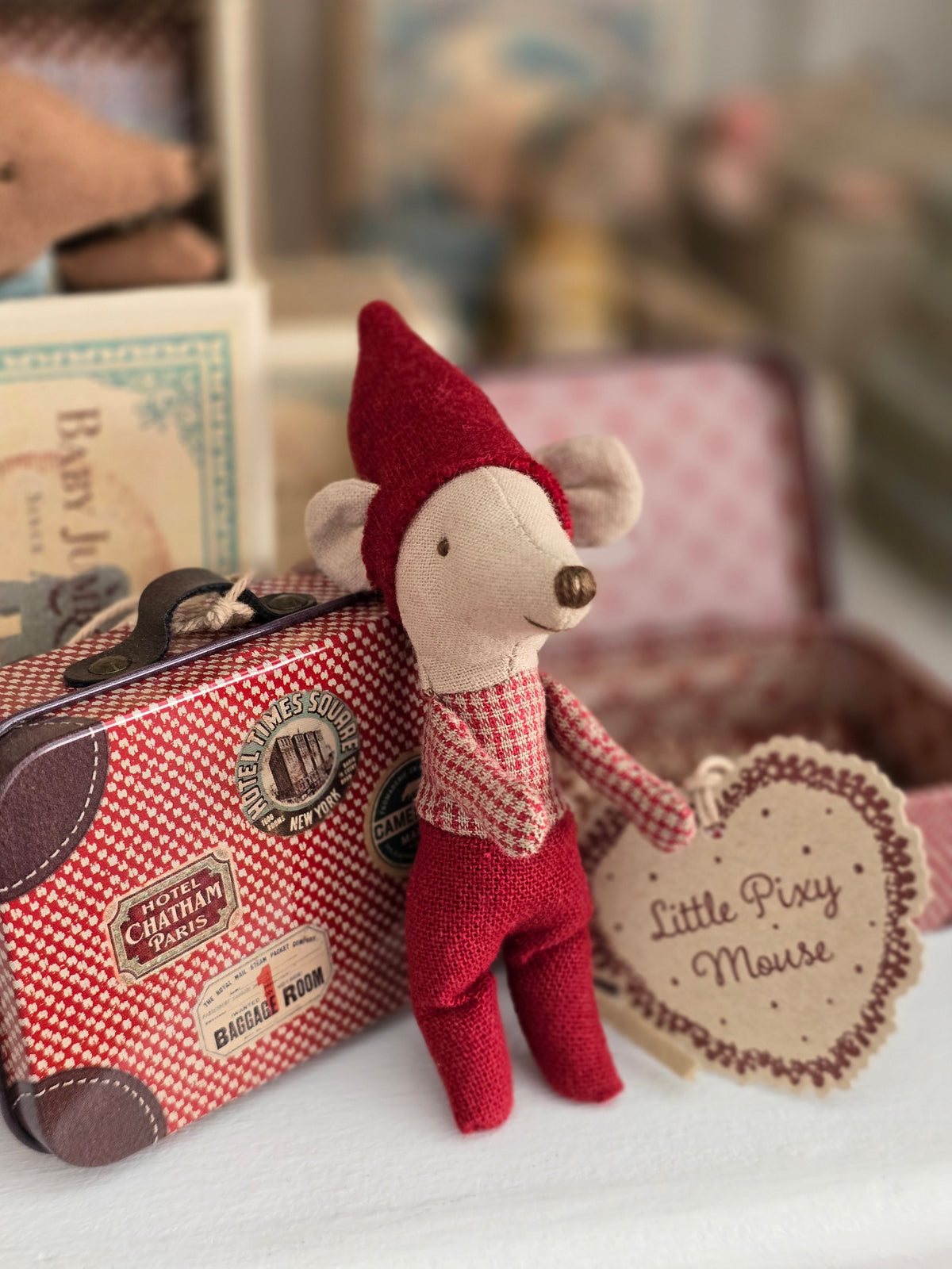 Maileg Christmas Mouse Baby in Suitcase