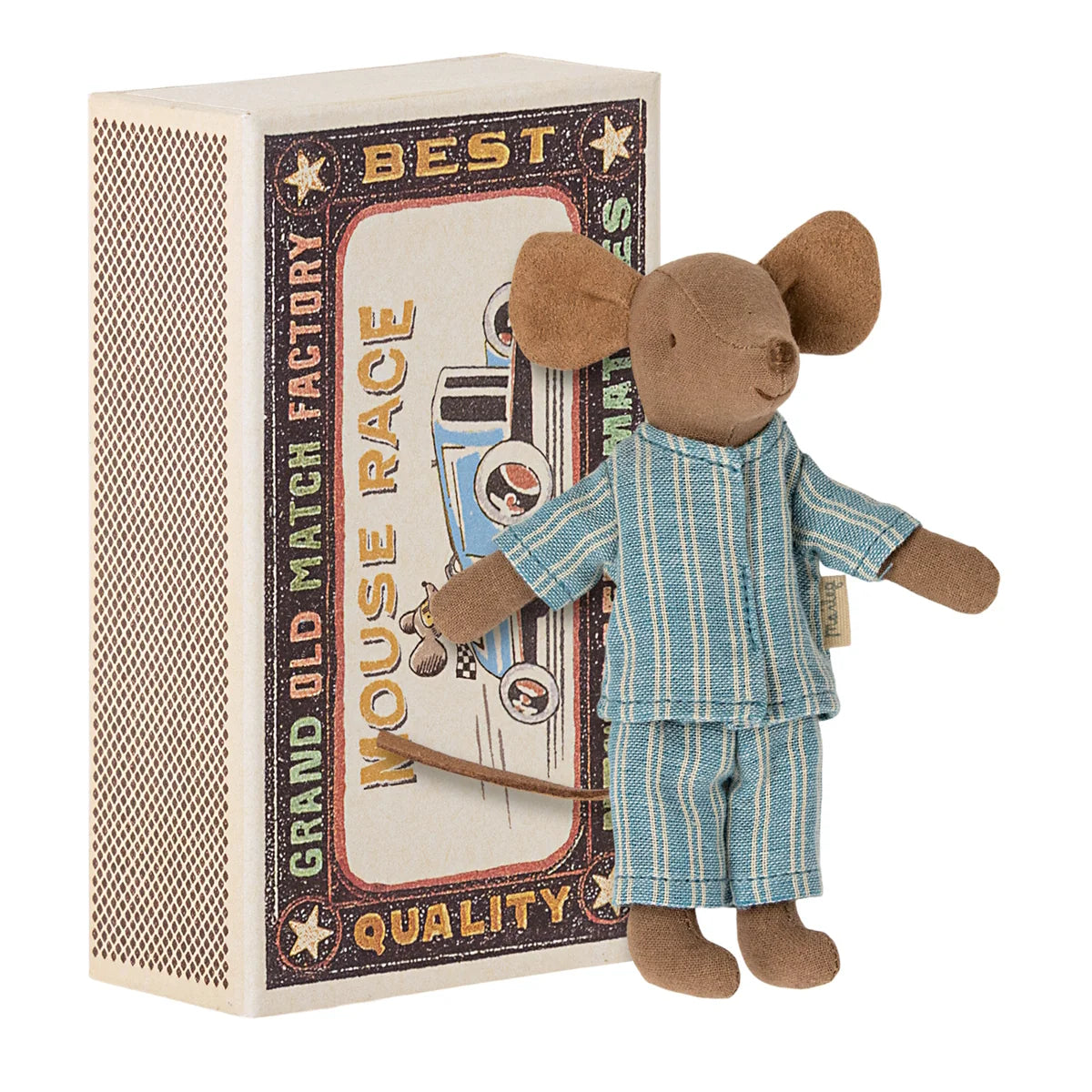 Maileg Big Brother Mouse Brown in Matchbox