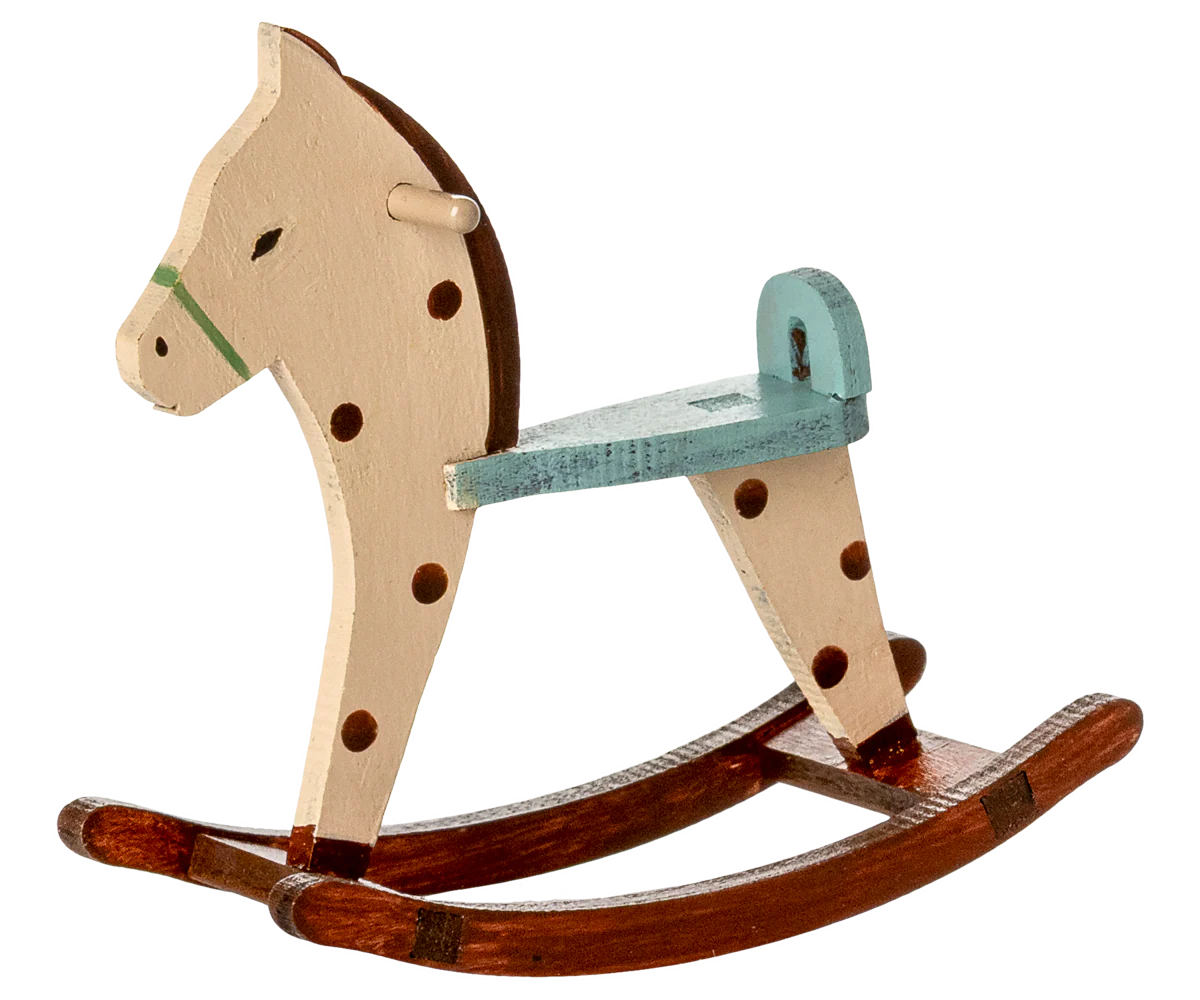 Maileg Rocking Horse Mouse Spotted