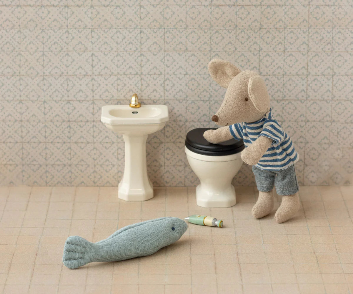 Maileg Bathroom Sink Mouse Off-White