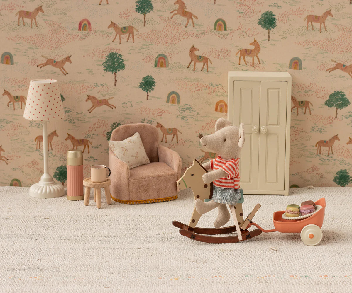 Maileg Rocking Horse Mouse Spotted