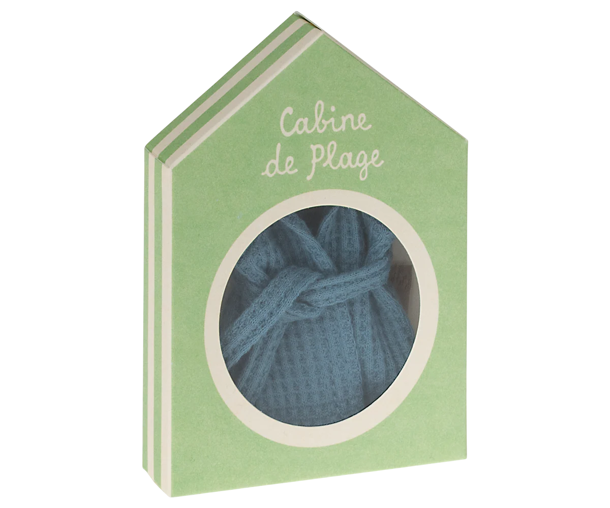 Maileg Bathrobe Mouse Dusty Blue