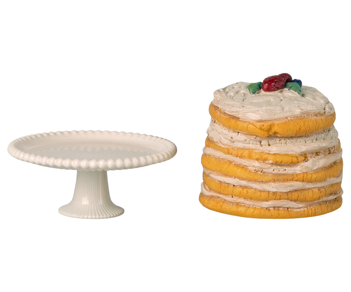 Maileg Party Cake & Cake Stand Mouse