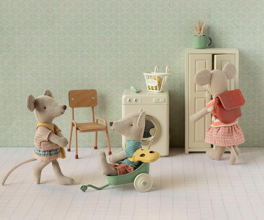 Maileg Little Sister Mouse with Cheese Bag