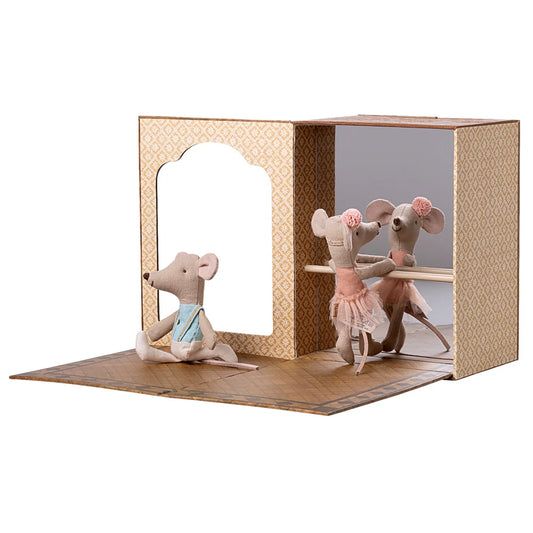 Maileg Ballet Mice Dance Studio Little Sister & Brother