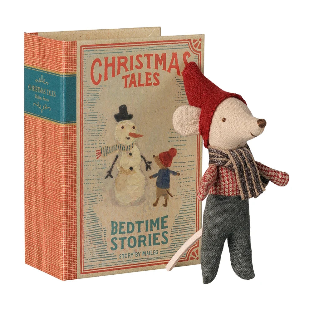 Maileg Christmas Mouse Baby in Book