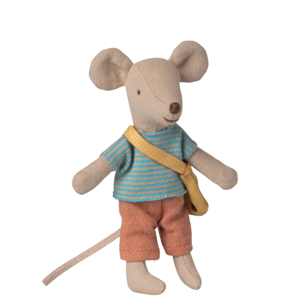 Maileg Little Brother Mouse with Cheese Bag