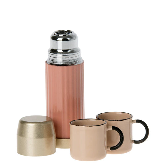 Maileg Miniature Thermos & Cups Coral