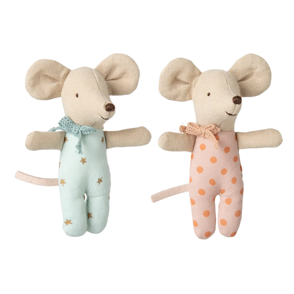 Maileg Twins Baby Mice in Matchbox