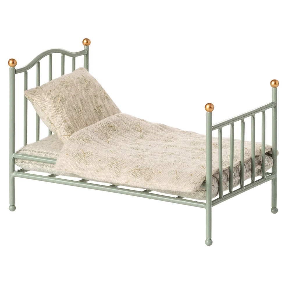 Maileg Vintage Single Bed Mouse Mint