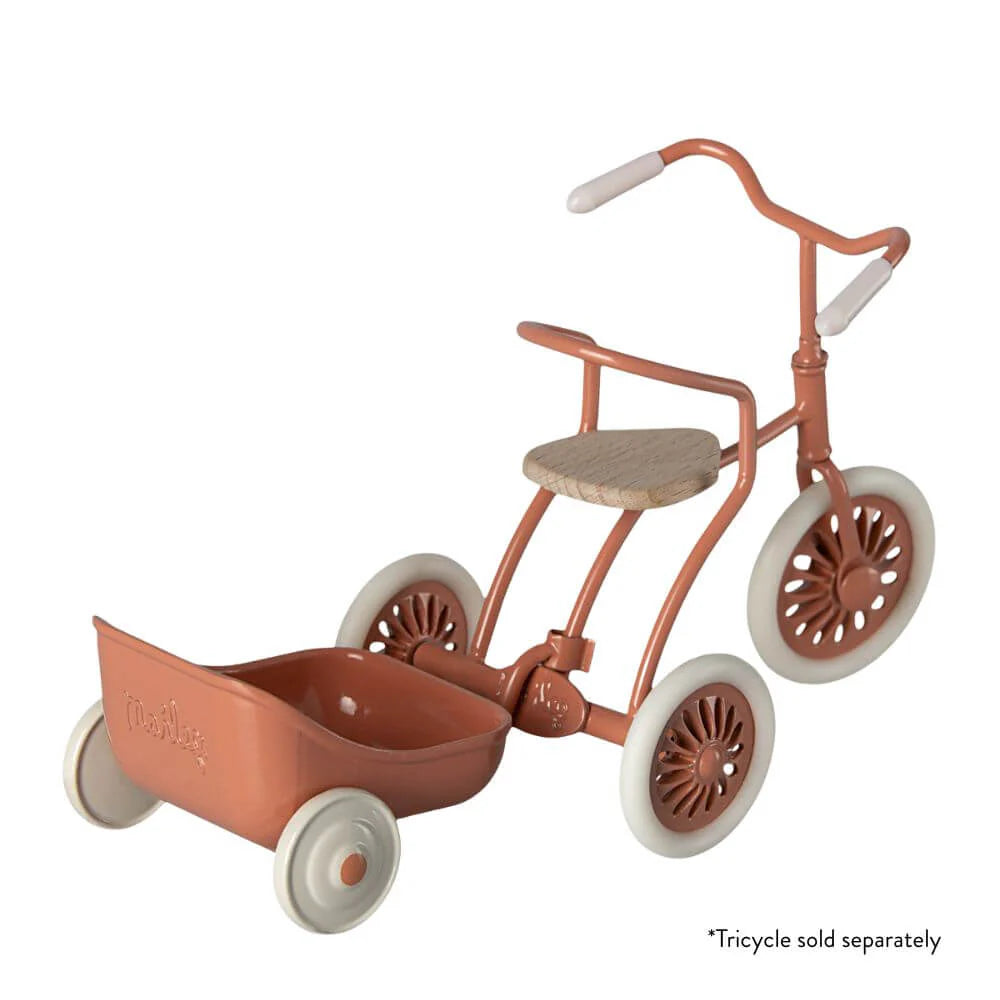 Maileg Tricycle Trailer Mouse Coral
