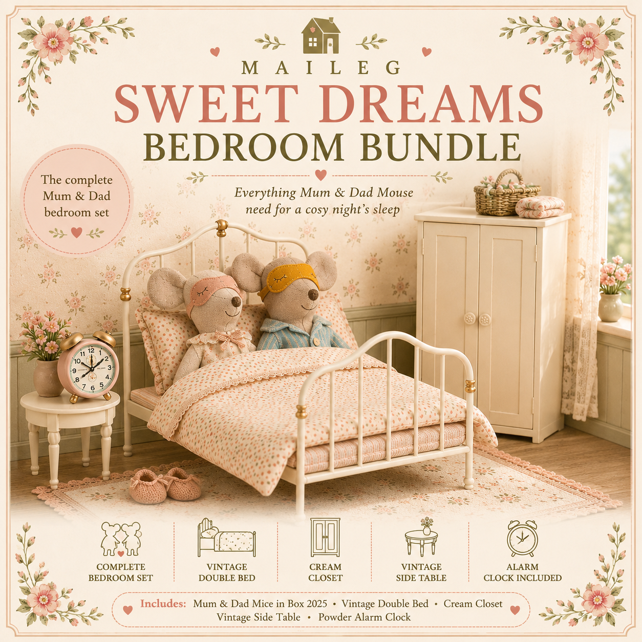 Maileg Sweet Dreams Bedroom Bundle